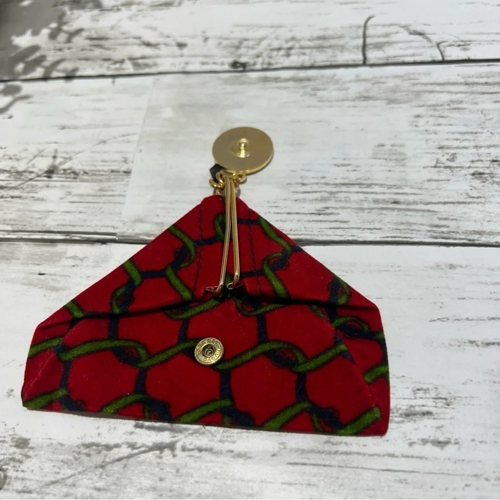 Roberta di Camerino Red and Green Velvet Keychain